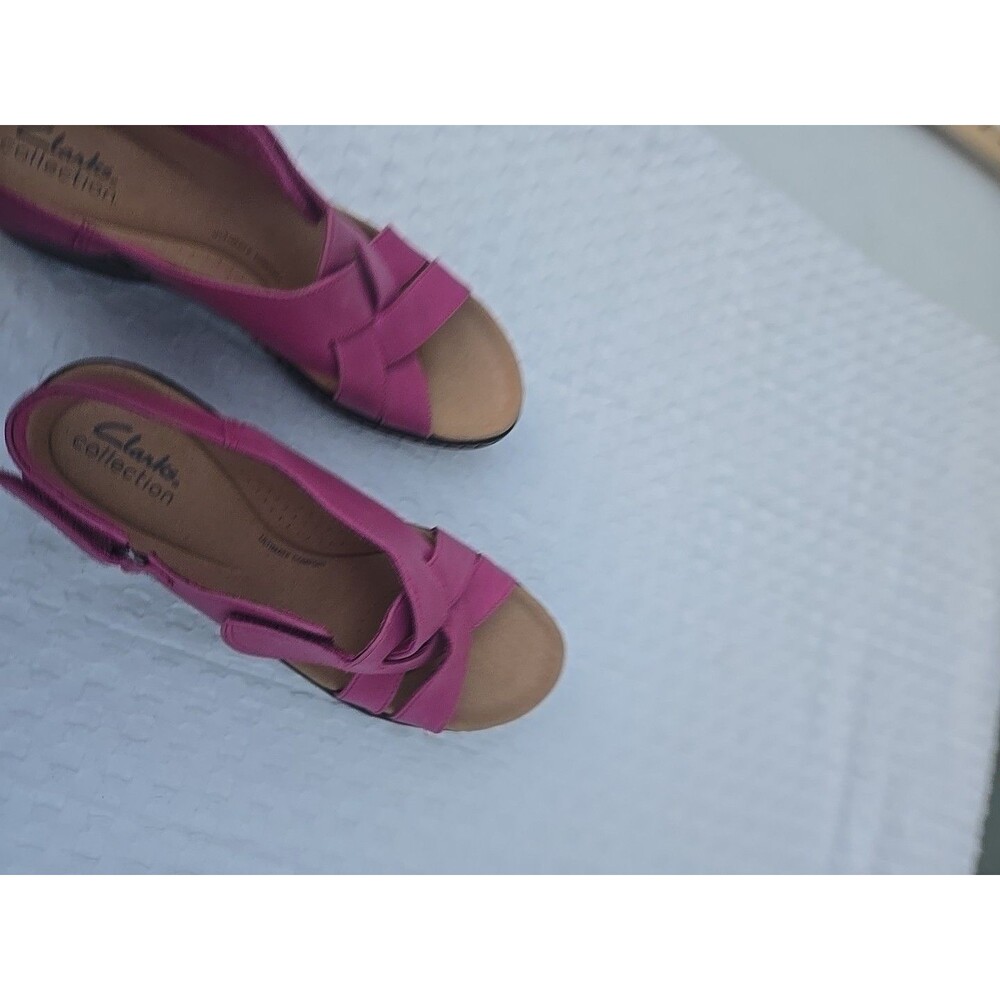 Clarks Collection Merliah Echo Womens Slingback Sandals Mauve Leather Sz 8.5 - Picture 9 of 9